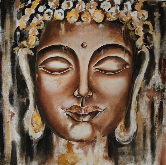 The calm within | Hand painted Buddha